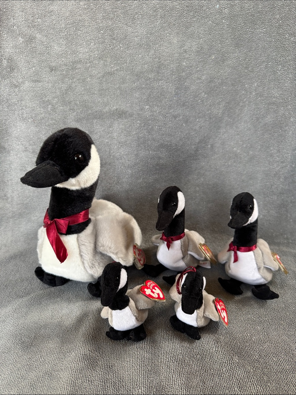 Rare Ty “Loosy”Plush Canada Goose Family Set - Lot of 5